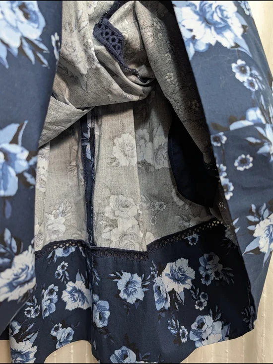 kate spade Navy Floral V-Neck Midi Dress - Picture 6 of 10